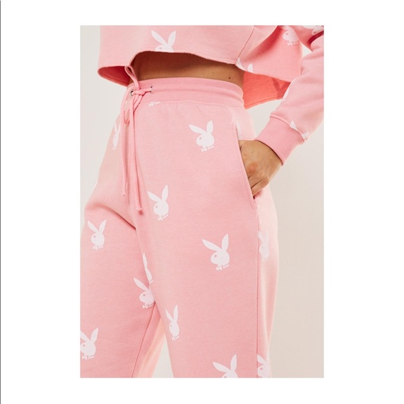 PLAYBOY Pants - NWT Playboy x Missguided Pink Oversized Joggers💞